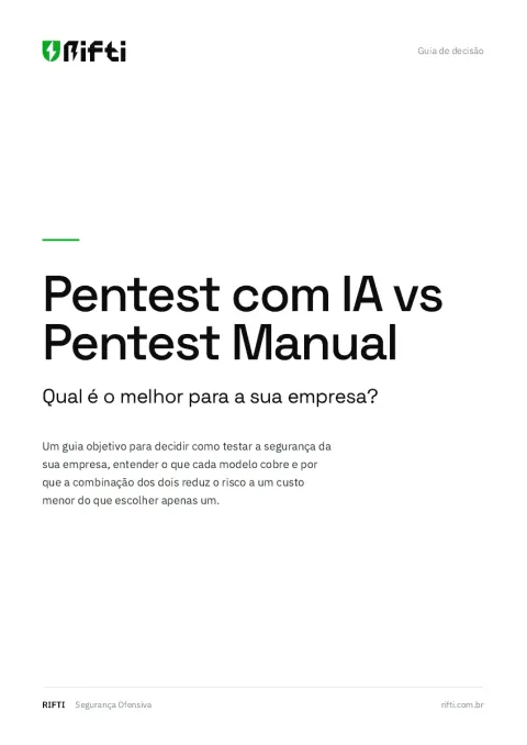 Capa do ebook Pentest com IA vs Pentest Manual